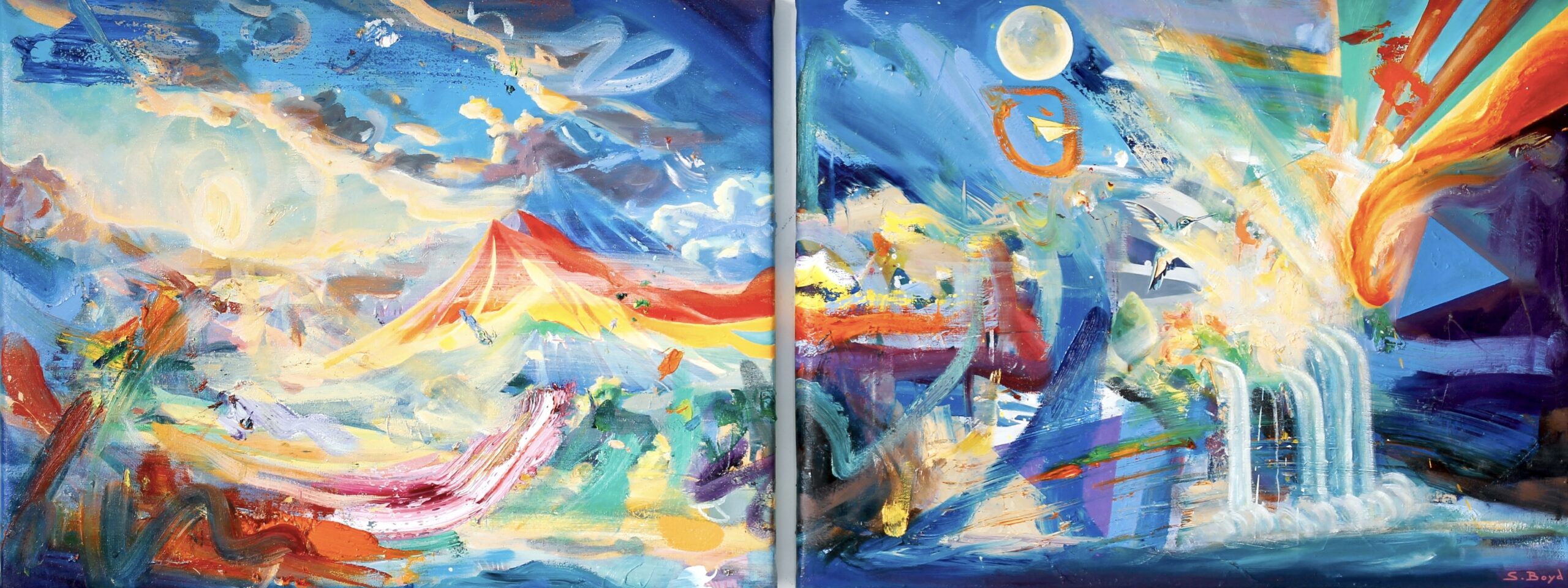 'Albedo' Oil painting on canvas (diptych) (Location - Argentina)
