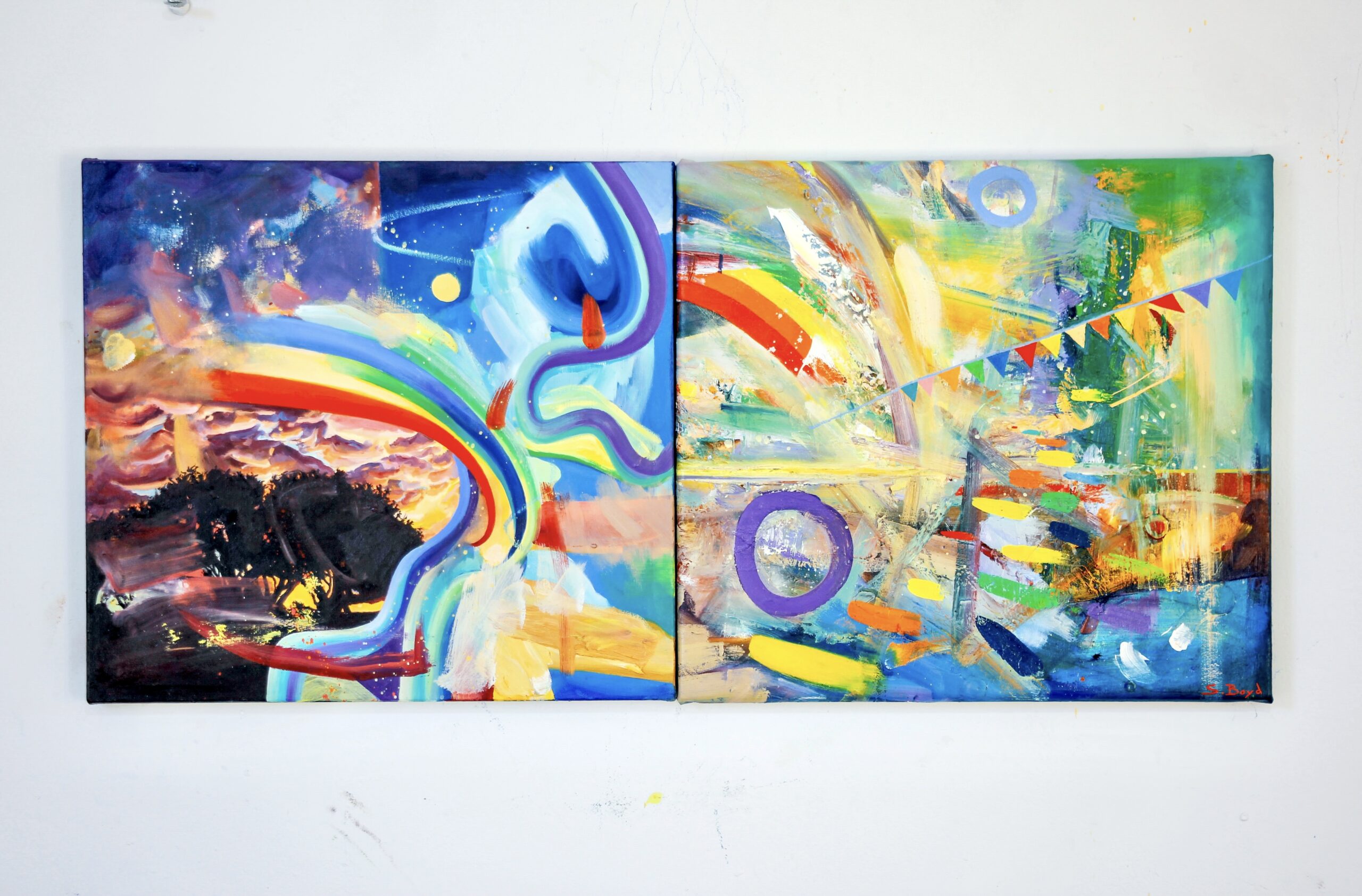 'Carnival' Oil painting on canvas (diptych) (Location - Argentina)
