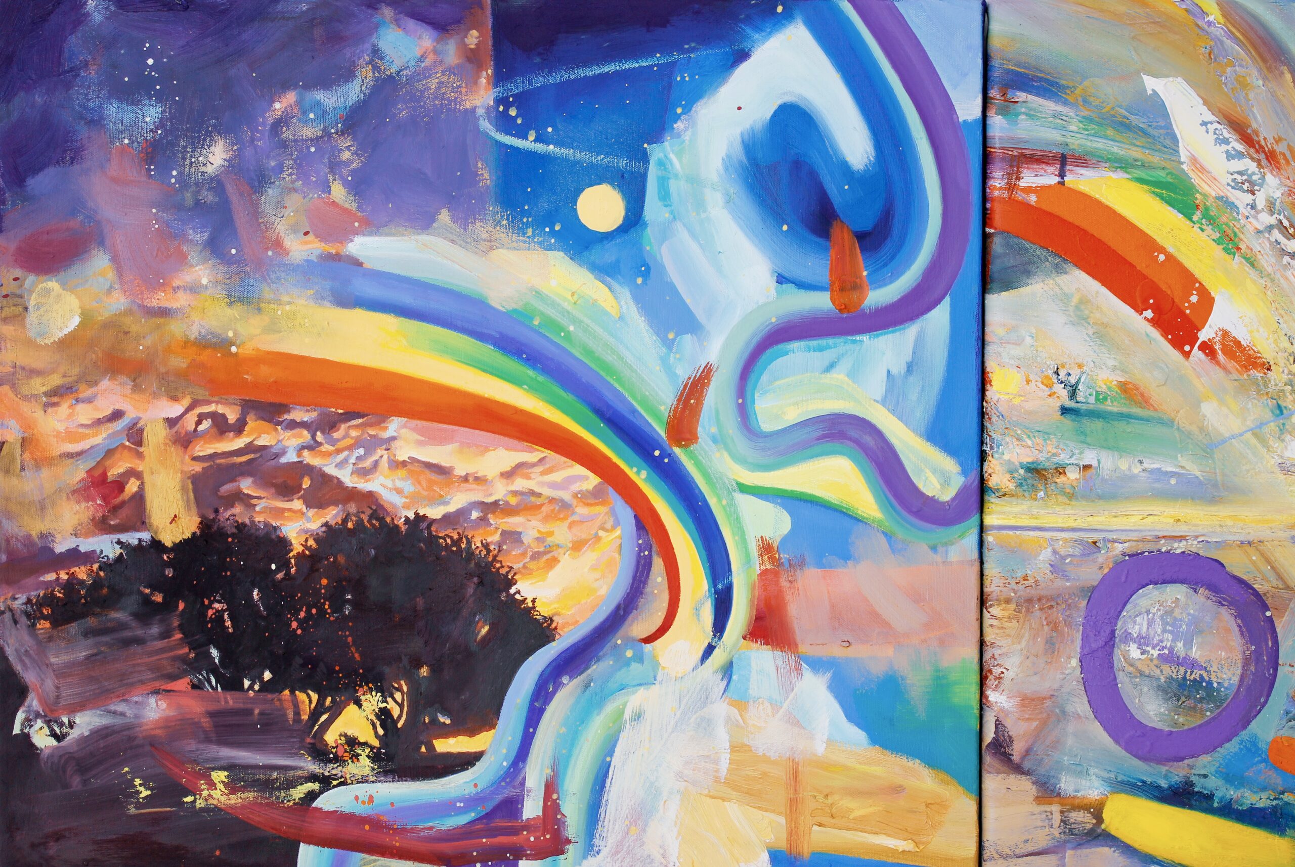 'Carnival' Oil painting on canvas (diptych) (Location - Argentina) - Image 3